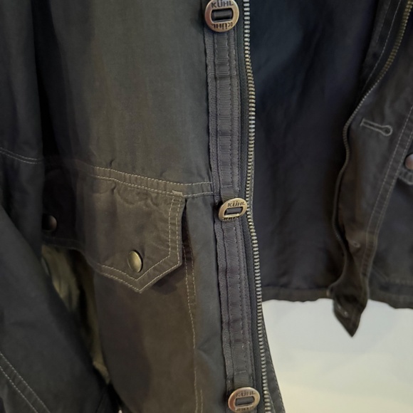Kuhl Kollusion Jacket Carbon Gray Field Wax Coated Outdoor‎ Hooded Men’s L EUC - Picture 4 of 13